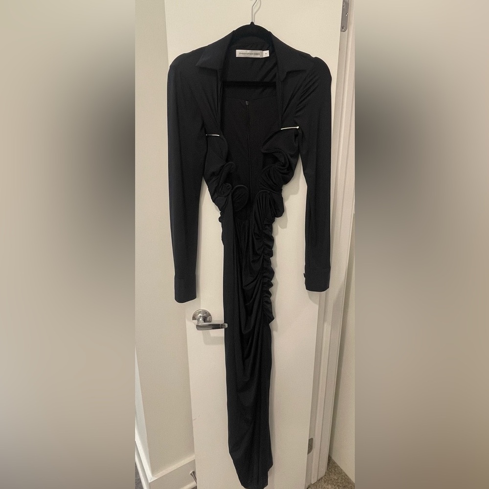 Christopher Esbar Venusa plunge shirt dress